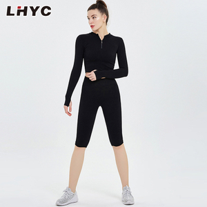  Wholesale gym fitness wear yoga fitness suit woman sports running slim clothes 