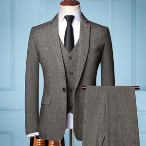 Sales promotion Men Light Grey suits Factory direct Single row with one button Formal Business Wedding suits 2022