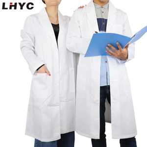 2022 Bespoke Custom logo long sleeve style hospital doctor uniform white lab coat