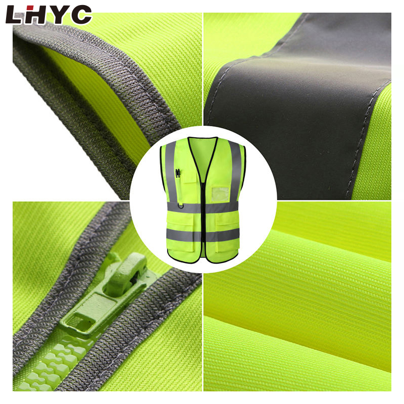 Reflective Vest Safety Vest Jacket Strip Personal Security Construction High Visibility 