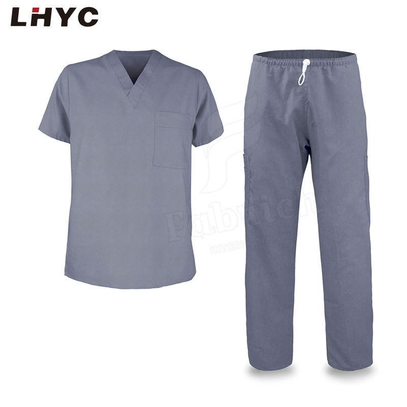 TOP quality Men Scrub Uniforms for Men Doctor Uniform Cotton Polyester Custom