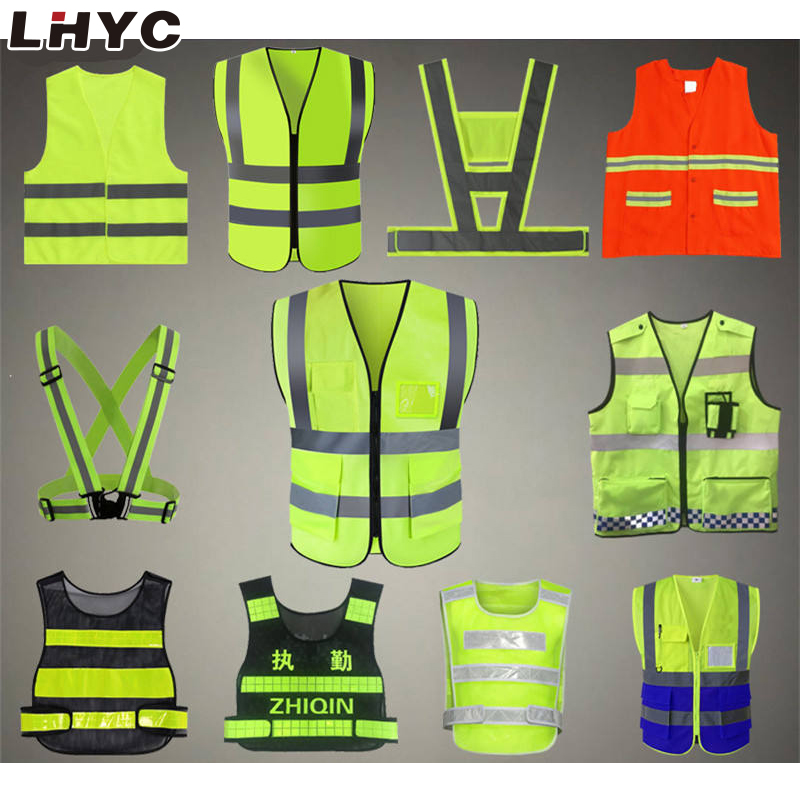  High Visibility Construction Reflective Traffic Road Working Jackets Safety Vest with Pocket