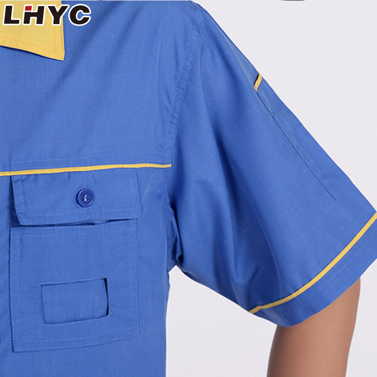 Custom factory summer eco-friendly breathable work clothes uniform