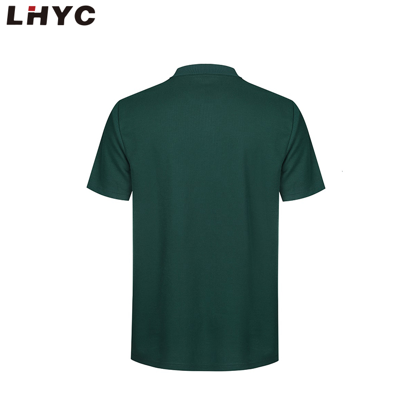 New designer High quality men slim fit green polo shirts with logo 100% cotton
