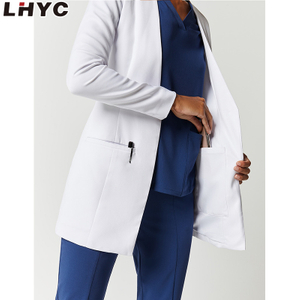 Custom fit 100%cotton Long Sleeve Doctor Clothes White Lab Coats