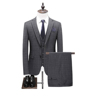 New Knitted Stretch Striped Suit