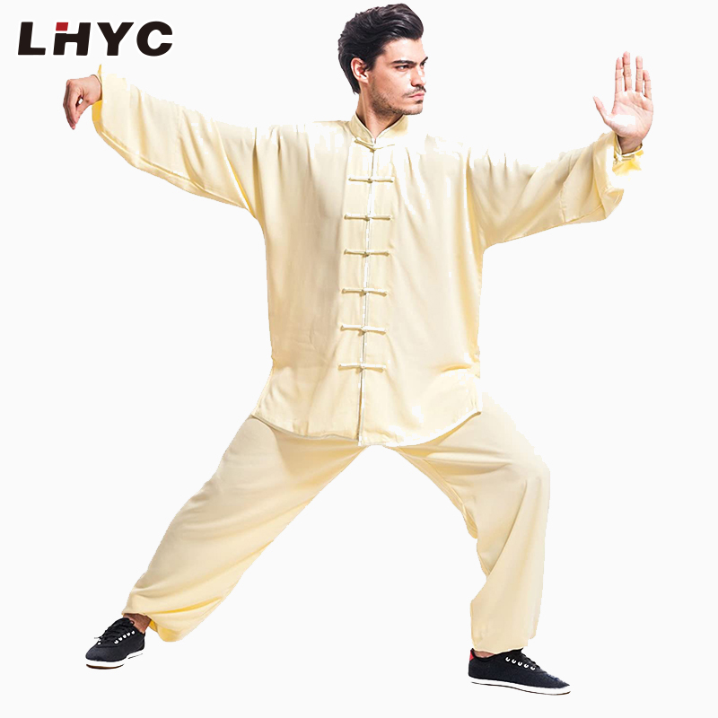 Men's Tai Chi Uniform Cotton Silk custom logo traditional Martial Art clothing