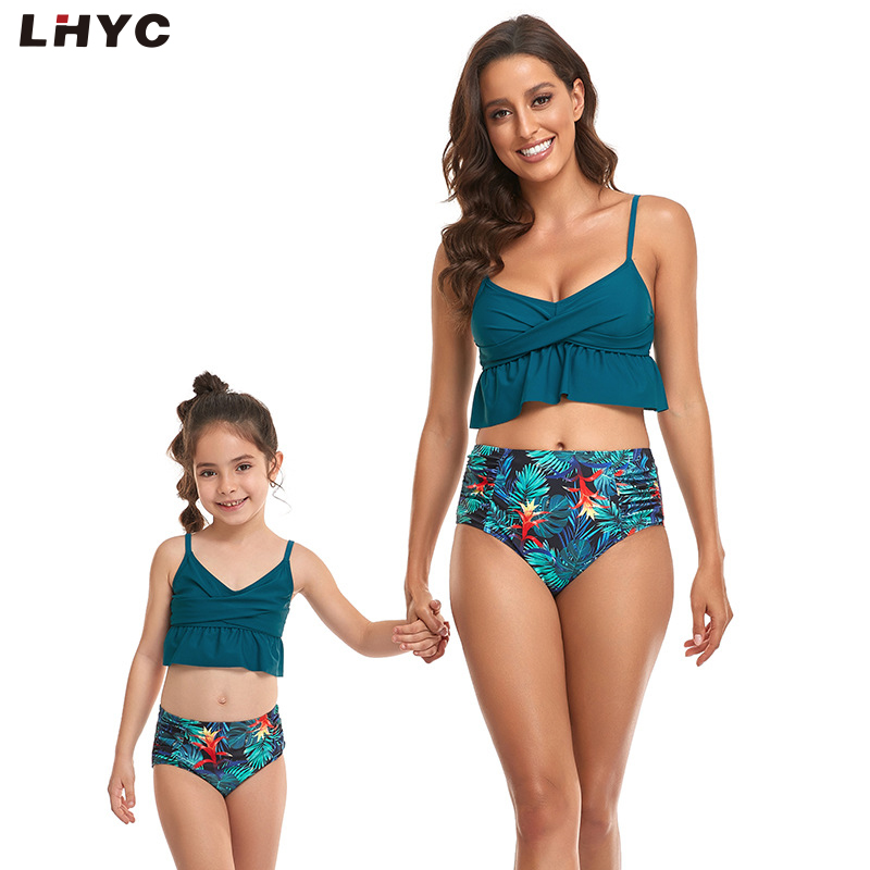 New Mother And Kid Swimsuit Set Manufacturers Spot Swimwear