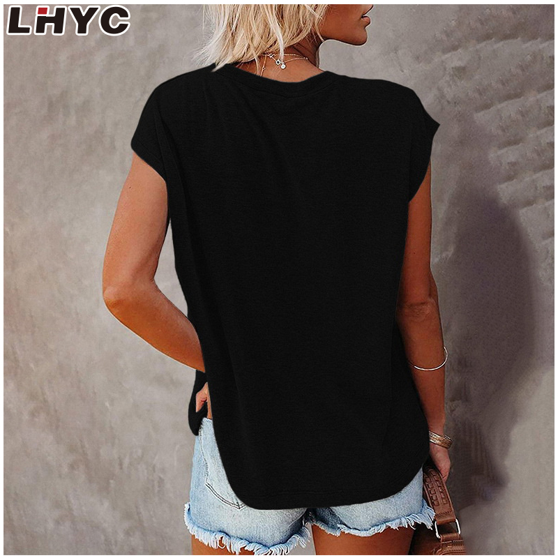 Custom Casual Summer Stylish Designer Cotton Blank Short Sleeve 2022 T-Shirts For Women
