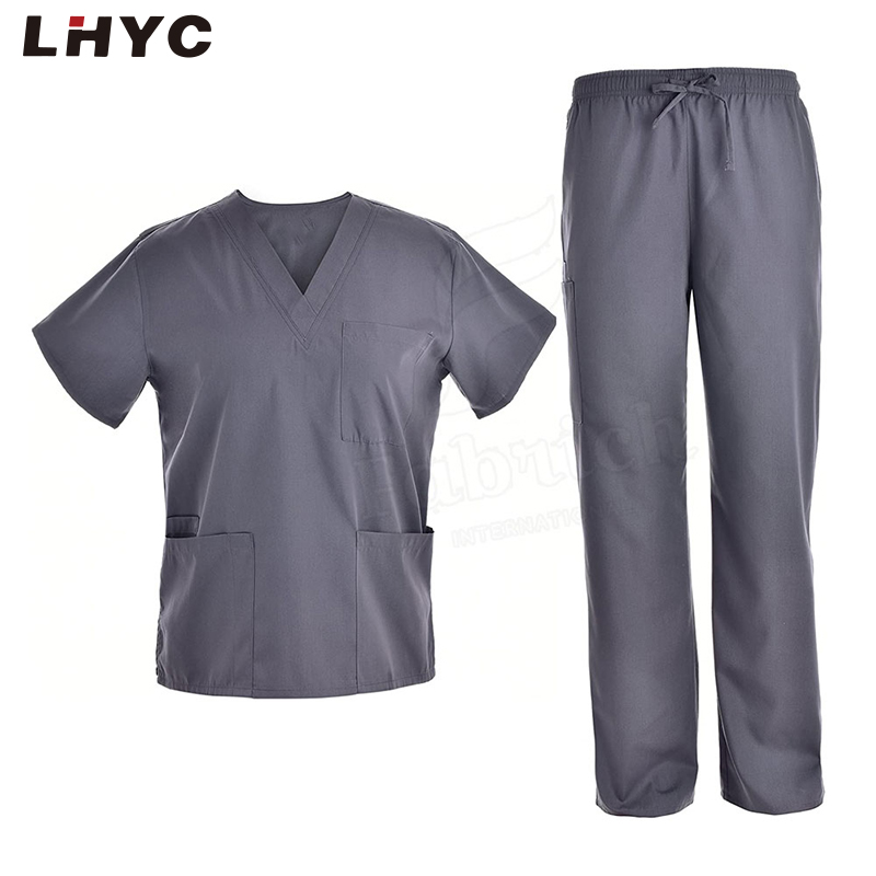 TOP quality Men Scrub Uniforms for Men Doctor Uniform Cotton Polyester Custom