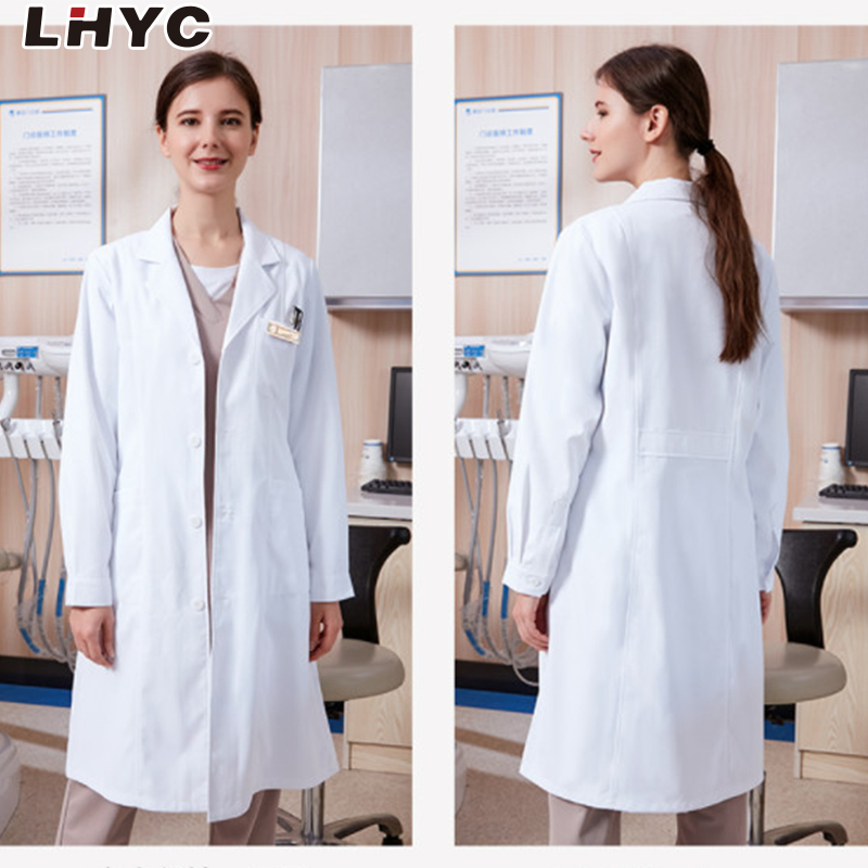 White Lab Coat Doctor Slim Female Thin Long-sleeved Short-sleeved Lab Coat Nurse Work Clothes