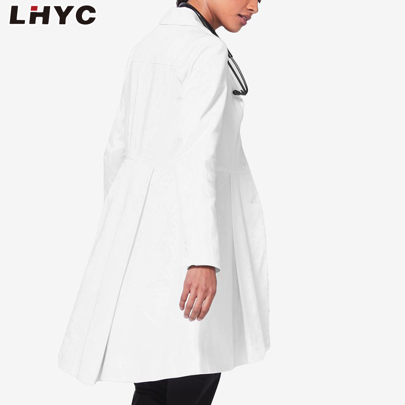 Customized Factory Clinic Dental Doctor Nurse Uniforms Medical White Lab Coat