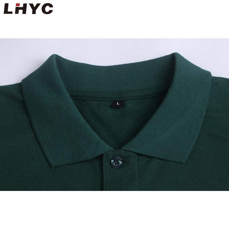 New designer High quality men slim fit green polo shirts with logo 100% cotton