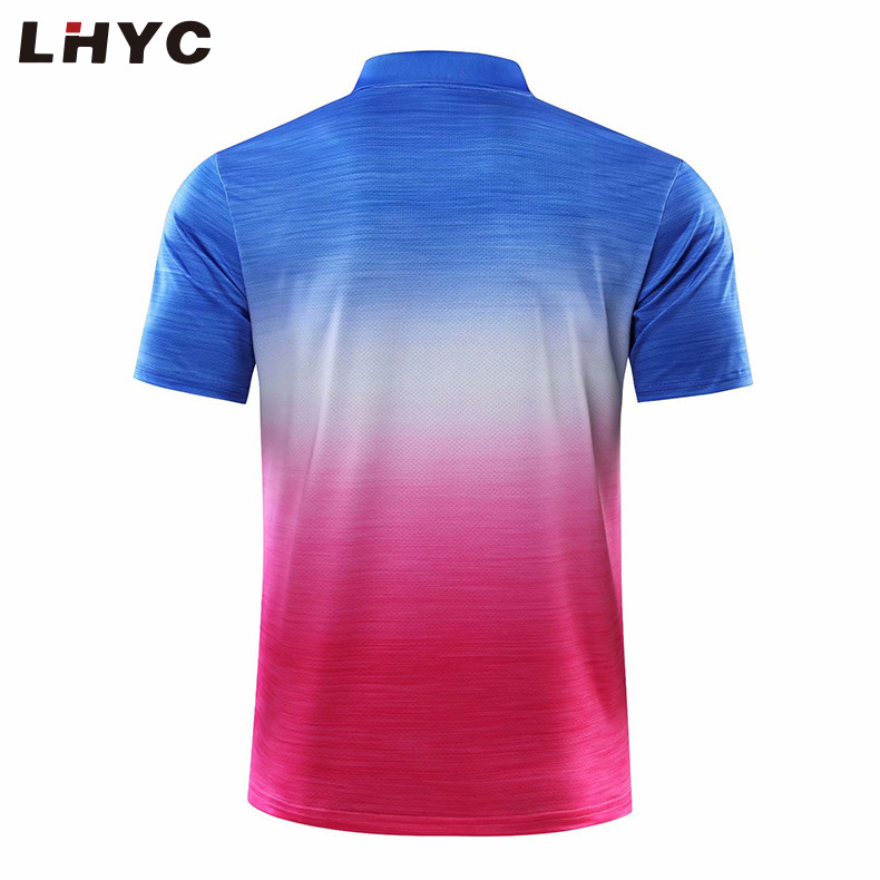 Unisex couple polo shirt sublimated custom running sports polo shirt