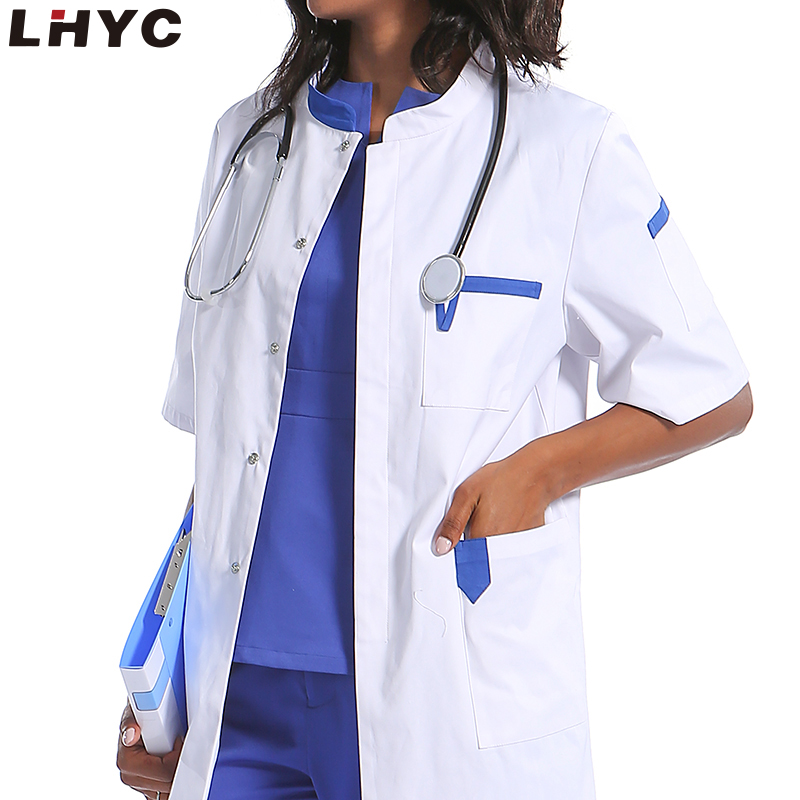 Wholesales Factory direct Women Laboratory Coat Uniform white doctor lab coats for Ladies