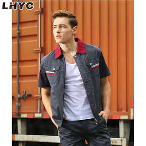 Summer work clothes short sleeve shirt workshop labor insurance uniform jacket 