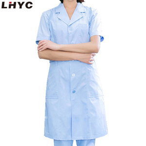 Factory Direct China Manufacture Doctor Clothes Hospital Uniform Blue doctor coat