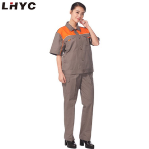 Premium Summer Short Sleeve Garage Workwear Ladies Clothes Work Uniform Woman