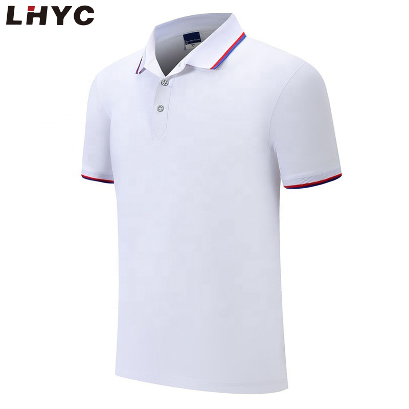 Wholesale custom embroidered printing logo plain 100% cotton polyester mens uniform golf polo shirts