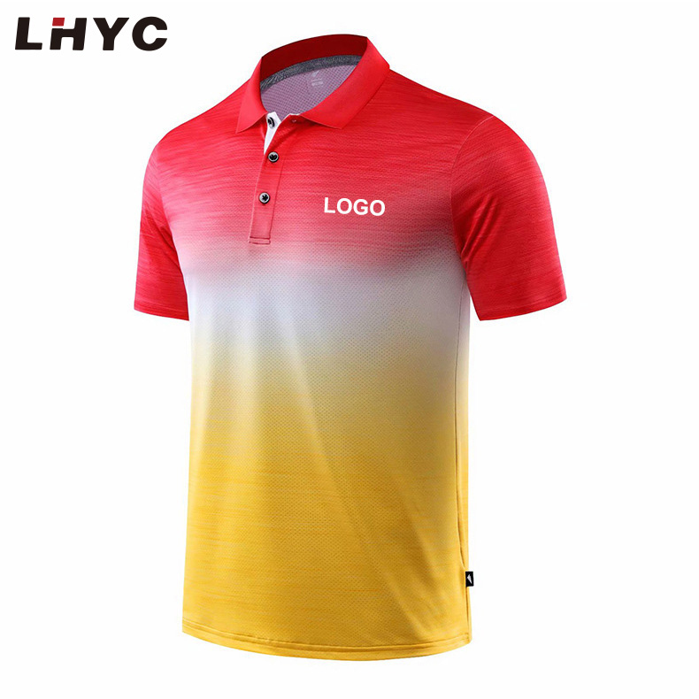 Unisex couple polo shirt sublimated custom running sports polo shirt