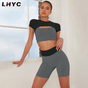 China manufacture New Women Athletic Wear Fitness Short Yoga Wear Set