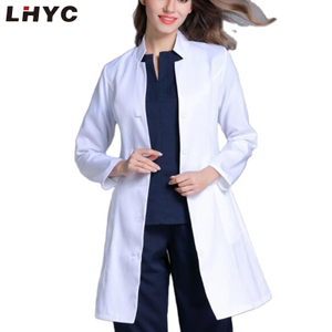 Hot Selling Custom Logo Long Sleeve 100% cotton Doctor White Lab Coat