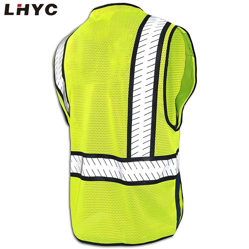 Breathable Blue Navy Mesh Heavy Duty Reflective Safety Vest safety worker