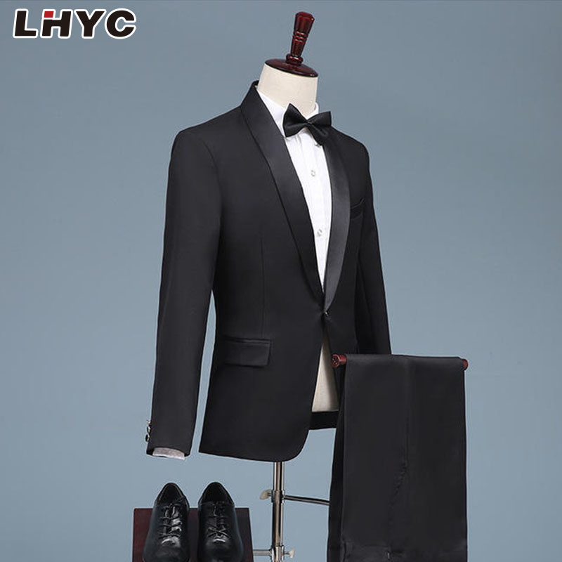 Custom Handsome High Quality Men Suits 3 Pieces Slim Fit Grooms Men Wedding Suit