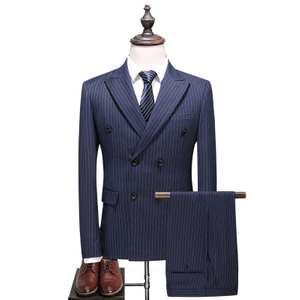 Hot selling Factory direct Light blue Black lapel wedding suits for men 