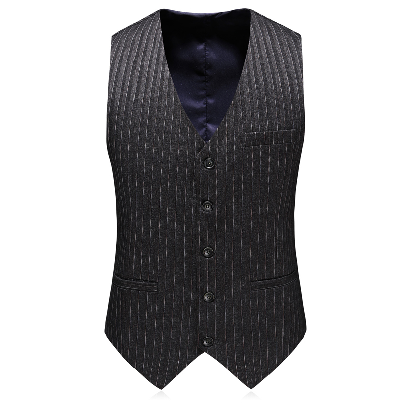 Fashion business style gray dark grain checkered temperament men's business suit
