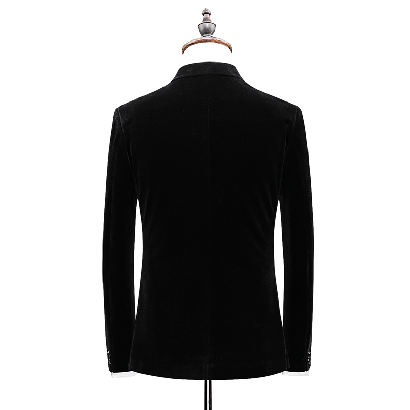Autumn and winter fine suit velvet fabric Men's suit black velvet fabric