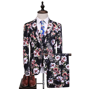 Diamand level service Fashion trends Flower pattern suit wedding 