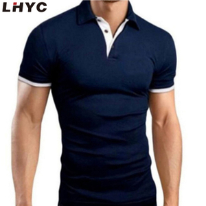 Polyester Cotton Tshirts Plain Mens Polo Tshirts with Logo Custom Men's Polo Shirt