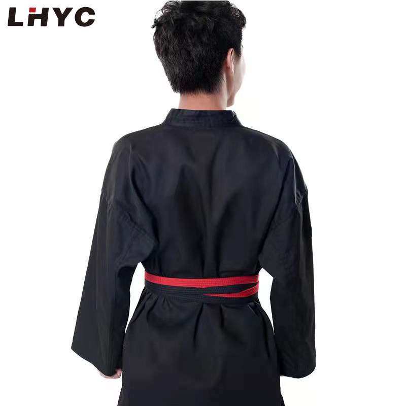 2022 Professional Black Karate Uniform Taekwondo Suit For Adult Children Kung Fu Training 