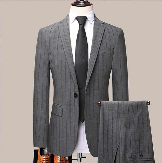 3 Piece Men's Wedding Suit Business Office Suit Sets Large Size Blazer+ Pants + Vest Men Suits