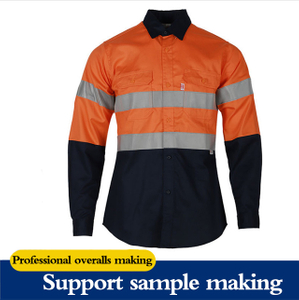 Cheap wholesale oil unisex workwear with reflective strip Flame retardant safety clothing for oil field workers 