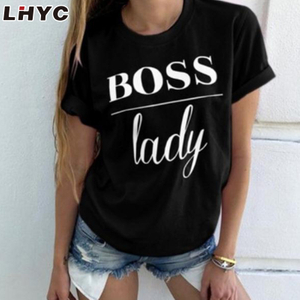 Hot selling breathable fashion cotton women lady summer printing graphic tees t-shirt t shirt