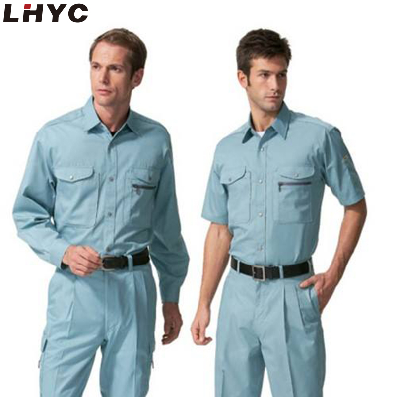 Labor welder summer work clothes working suit short sleeve shirt and pants