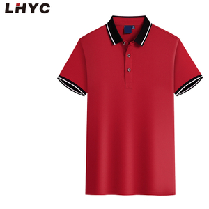 100% Polyester Mens Golf Polo T Shirts Short Sleeve Polo Shirt with custom logo printed
