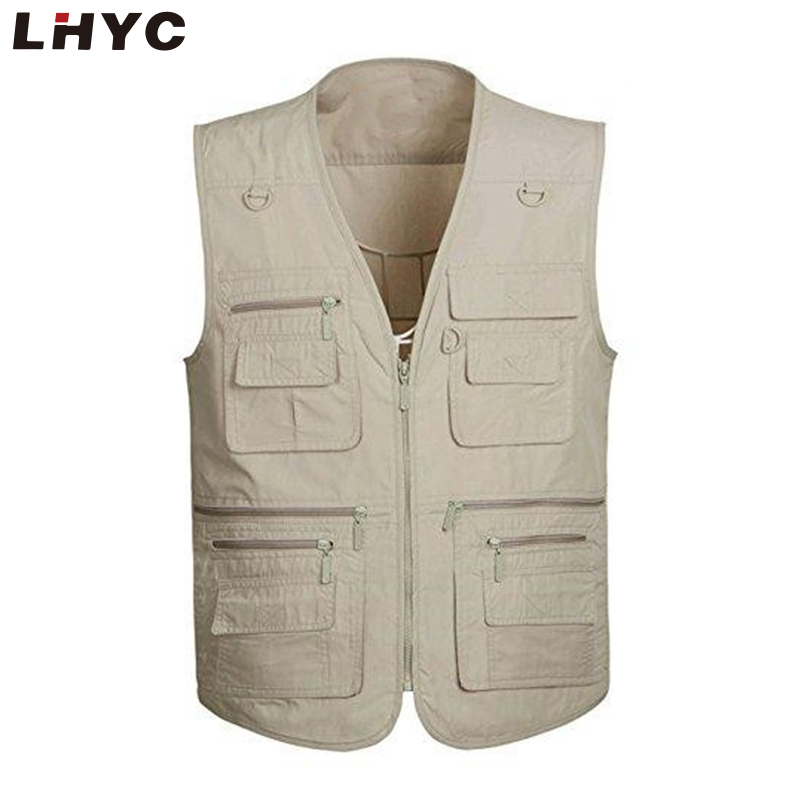 Hot Sale Mens 65% Polyester 35% Cotton Worker Vest Sleeveless Work Clothing Working Clothes Wholesale