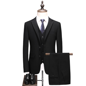 High-end private custom-made pure black high-end suit wedding suit