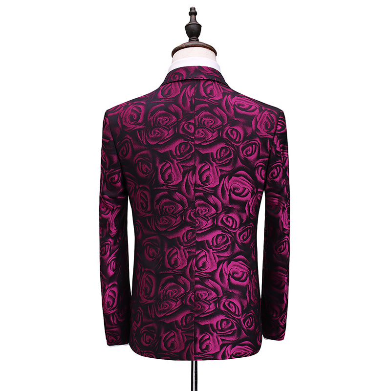 Custom design Business fashion Floral rose floral wedding suit dress 
