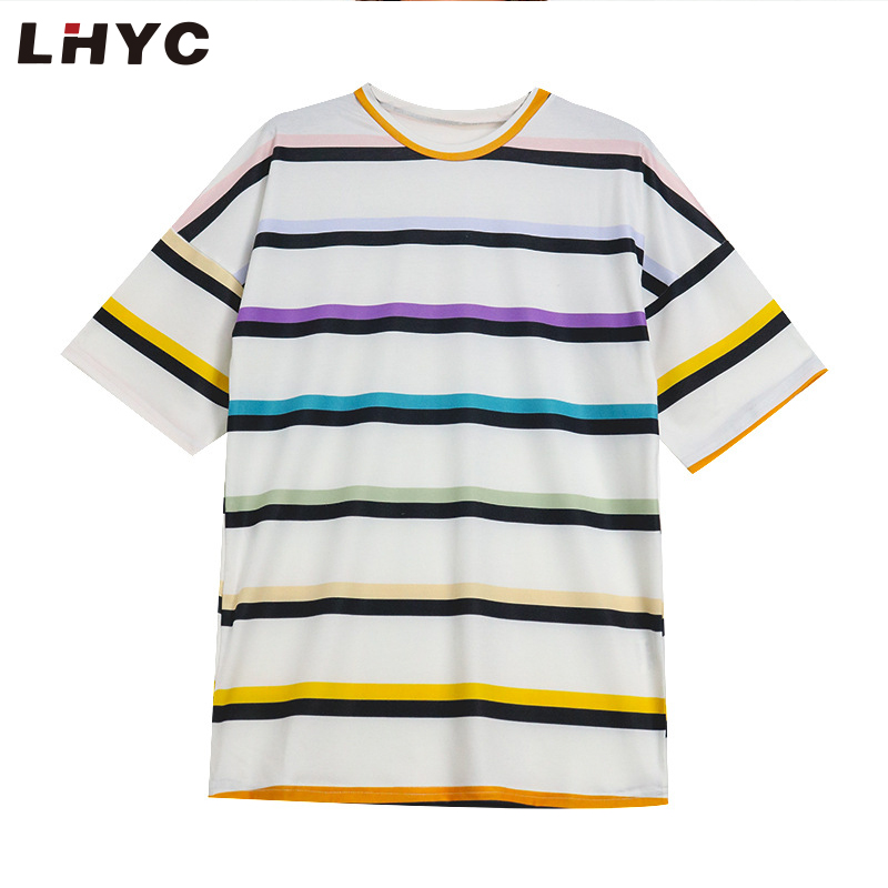 Wholesale high quality t-shirts dress for women striped t shirt women summer clothes