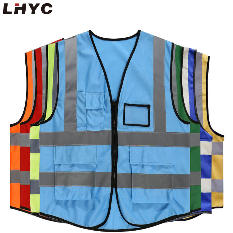  High Visibility Construction Reflective Traffic Road Working Jackets Safety Vest with Pocket