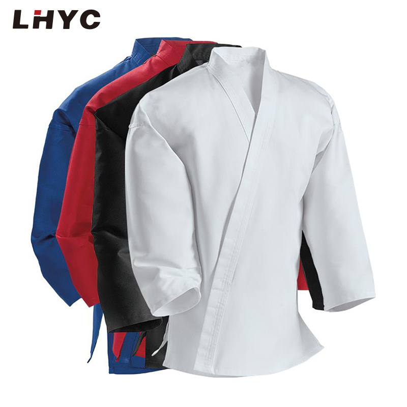 LHYC 100% cotton KARATE UNIFORM with custom Logo Judo Uniform for Training 2022