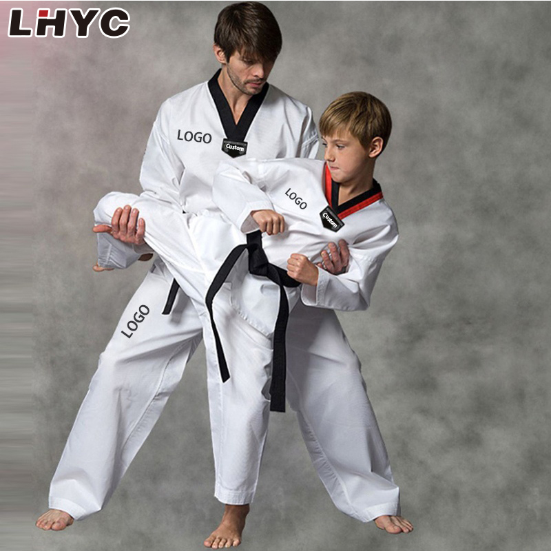 Professional Customized Adults Karate Uniform Taekwondo Children Uniforms White Martial Arts Wear