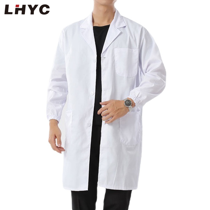 High End Hospital Medical Lab Doctor Coats Uniform for Male Female Doctors White Coat