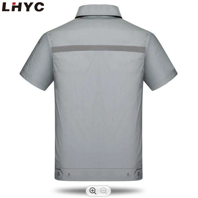 Summer short sleeve work clothes reflective strip engineering uniform welding work uniform