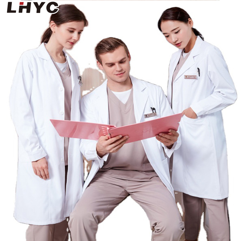 White Lab Coat Doctor Slim Female Thin Long-sleeved Short-sleeved Lab Coat Nurse Work Clothes