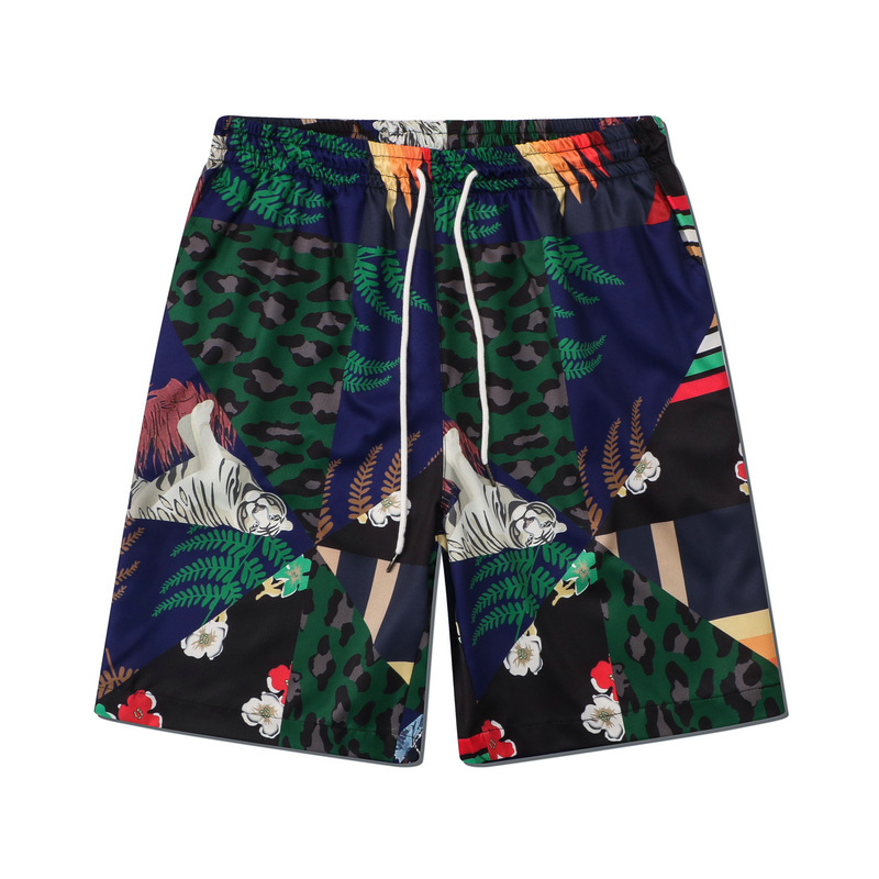 Drop Shipping Cheap Beach Swim Shirts Set Men Hawaiian Beach Shirt Shorts Suit